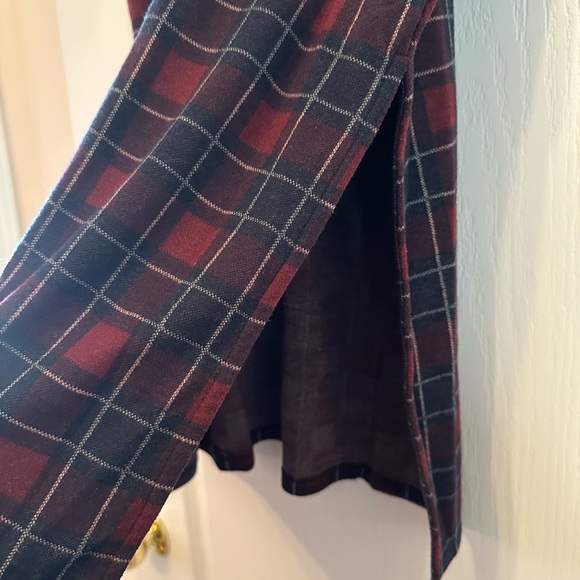 Zara Plaid Long T-Shirt - Picture 3 of 7